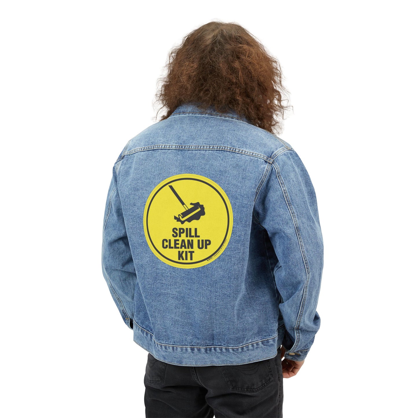Denim Jacket - “Spill Kit” Logo Men's Outerwear