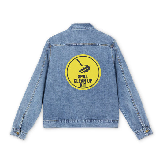 Denim Jacket - “Spill Kit” Logo Men's Outerwear