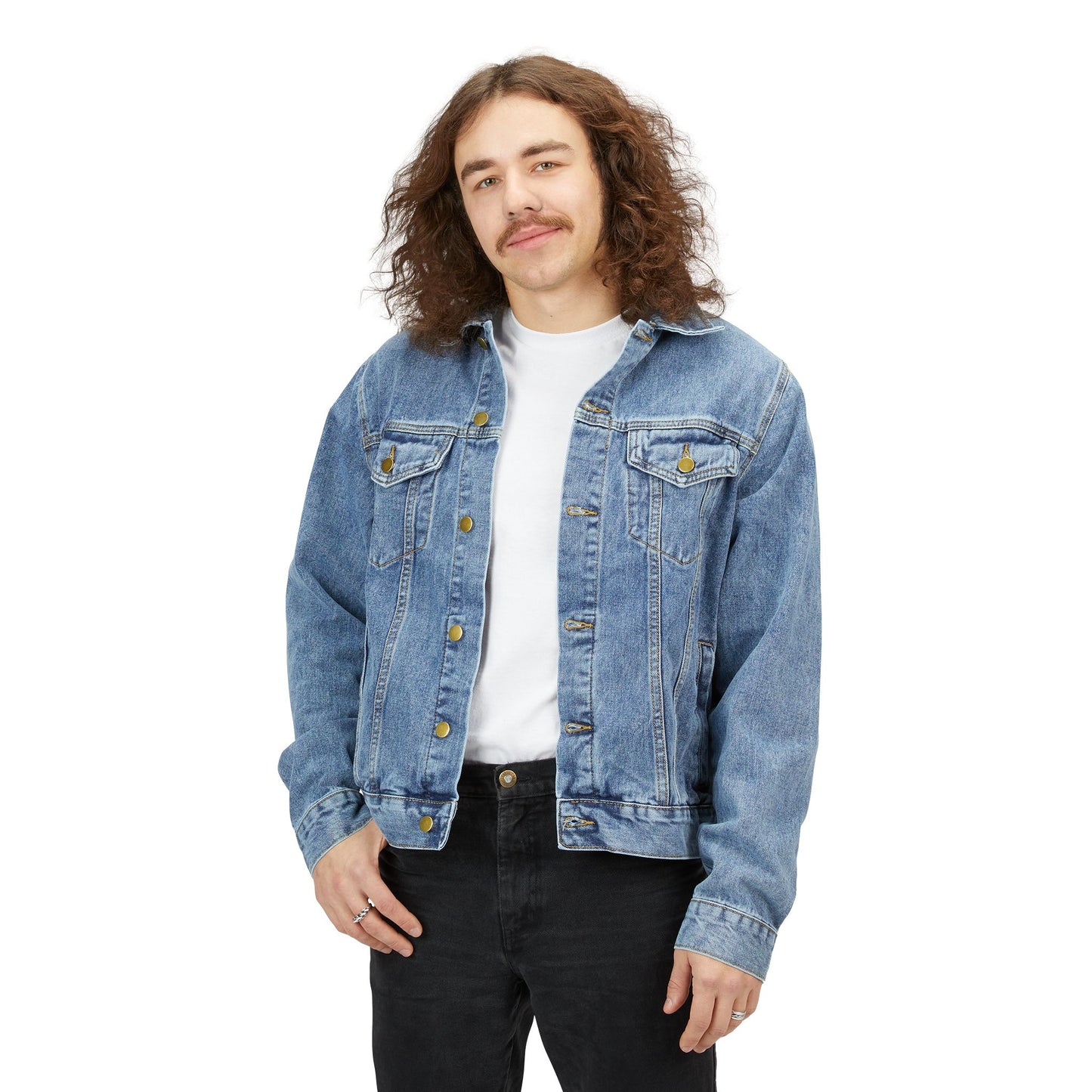 Denim Jacket - “Spill Kit” Logo Men's Outerwear