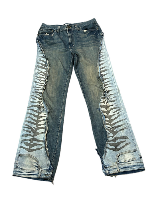 “Safari” Baggy Denim Flared Jeans